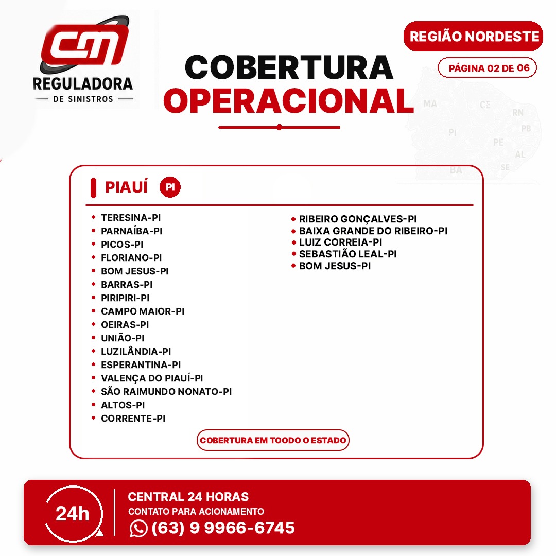 Cobertura Operacional - Região Nordeste - Página 2 de 6 - Piauí
